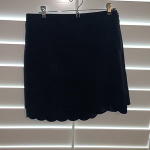 LOFT  Black Skirt w/ Scallop End Detailing